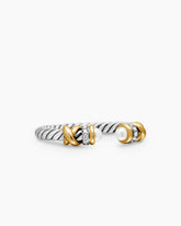 Petite Helena Ring in Sterling Silver with 18K Yellow Gold, Pearls and Diamonds, 2.5mm